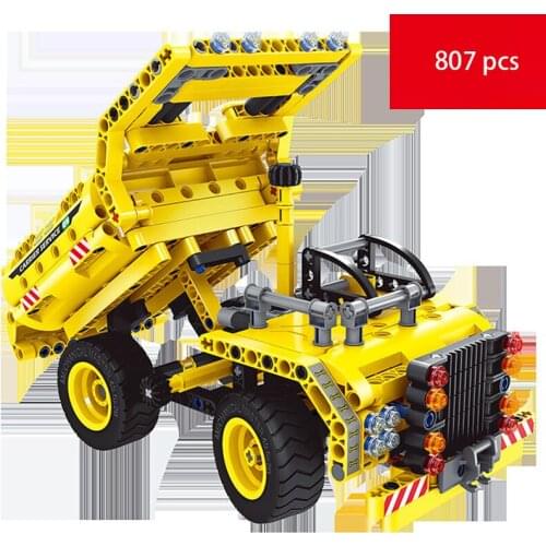 Technic Series 2 in 1 Construction Truck Airplane City Kits Model Building Block Toys For Children Gift