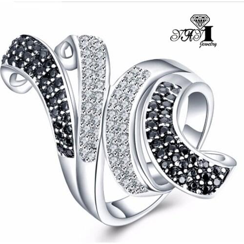 YaYI Jewelry Fashion Princess Cut Huge 7.8CT White Zircon Silver Color Engagement Lovers Wedding Gift Party Rings