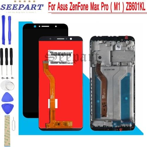 For Asus ZenFone Max Pro ( M1 ) ZB601KL ZB602KL LCD Display Touch Screen Digitizer assembly For Asus ZB601KL LCD with frame