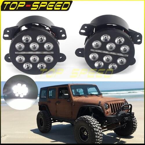 1 Pair Fog Light 30W DRL 5W 9-14V Bright White Color For Jeep Grand Cherokee 2011-2013 Dodge Journey 2009 -2013 Magnum 2005-2008
