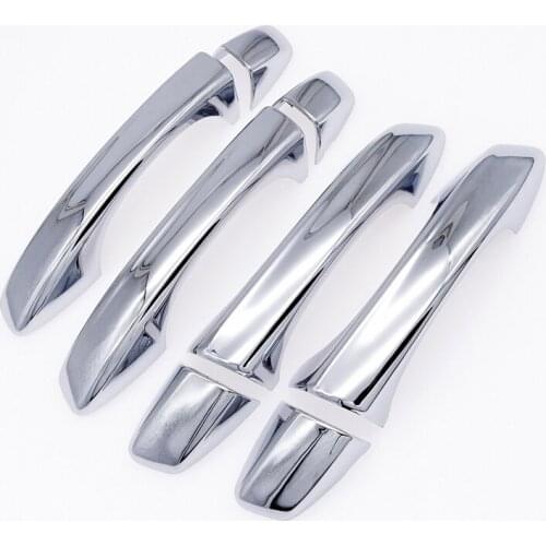 4pcs for Skoda Octavia A7 VW Golf 7 2014-2018 Car Side Door Handle Chrome Decoration Cover ABS Carbon Fiber Car Sticker Decor