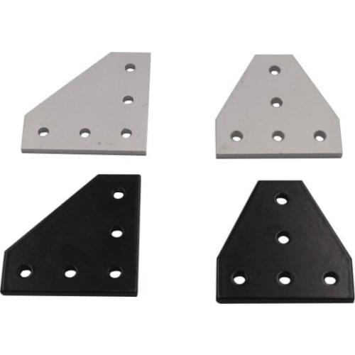 4Pcs 5 holes 90 degree joint board plate corner angle bracket connection strip for 2020 aluminum profile 1pcs