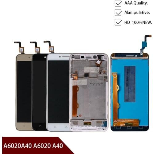 5" inch 1280x720 IPS For Lenovo K5 LCD Display Touch Screen Digitizer with Frame for Lenovo Vibe K5 A6020A40 A6020 A40 LCDs