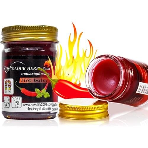 50G Thai Capsacin Balm Red Hot Active Cream Treat Rheumatic Arthritis Spurs Pain Relief Muscle Strain Back Joint Painkiller
