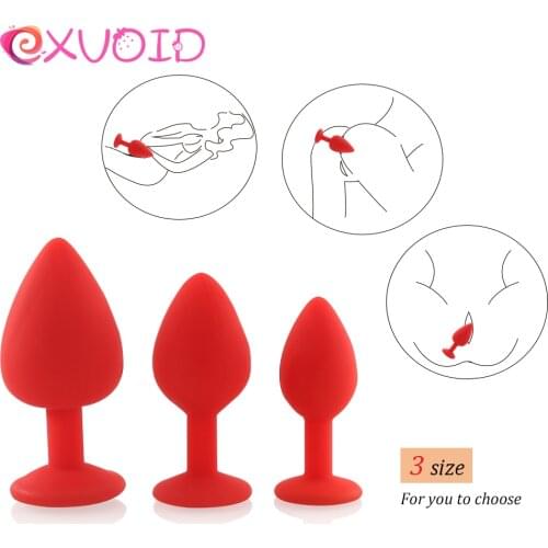 EXVOID Anal Plug Sex Toys for Women Men Gay Butt Plugs Silicone Sex Shop Red Diamond Back Court Prostate Massager Anal Beads