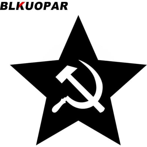 BLKUOPAR for Hammer and Sickle Red Star with Glow Car Stickers Vinyl Decals Waterprooof Sunscreen Surfboard Die Cut Car Styling
