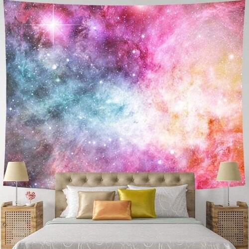 Colorful Galaxy Space Wall Tapestry 3D Print Large Wall Art Hanging Tapestry Decorations For Girls Bedroom Living Room Dorm