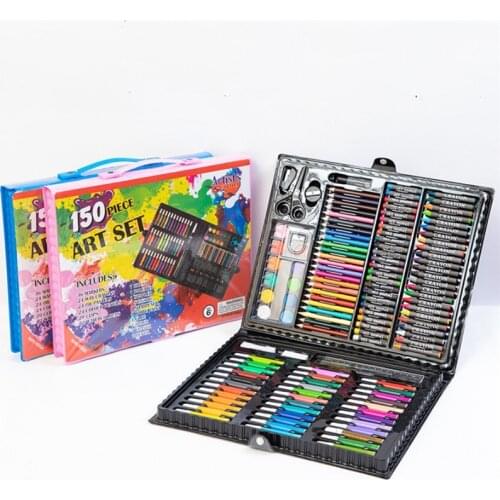 150 Pcs Kids Art Set Children Drawing Set Water Color Pen Crayon Oil Pastel Painting Drawing Tool Art Supplies Stationery Set