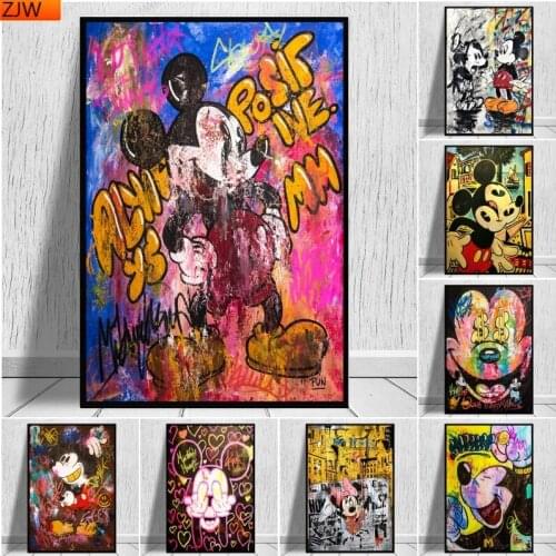 Disney Graffiti Mickey Mouse Diamond Painting 5D DIY Full Diamond Embroidery Cross Stitch Kits Children Home Decoration