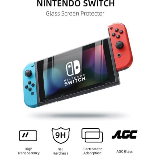 Geekshare Protective Tempered Glass for Nintendo Switch HD Screen 0.2mm Protector Nintend switch Premium Tempered Glass Film