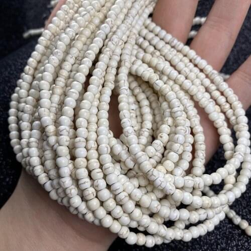 Round White Loose Beads For DIY Necklace Bracelet Handiwork Sewing Craft Jewelry Accessory