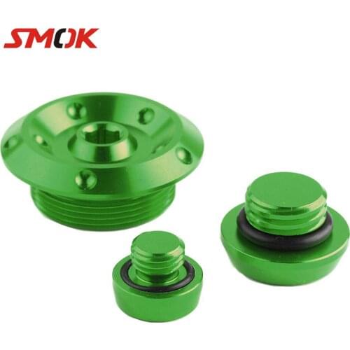 SMOK Motorcycle Right Engine Crankcase Straight Screw Cover Plug Cover For Kawasaki Versys 650 2007-2016 Versys 1000 2011-2014