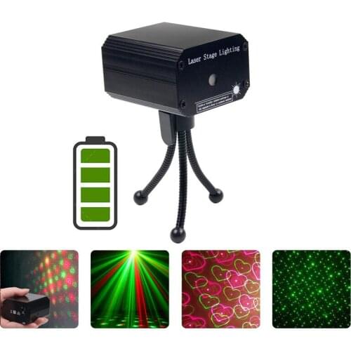 Mini laser stage lamp USB charging battery full of stars love whirlwind Christmas birthday party