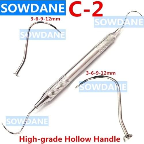Hollow handle Dental Periodontal Probe with Scaler Explorer with Angle Dentist Endodontic Instrument Tool Stainless Steel