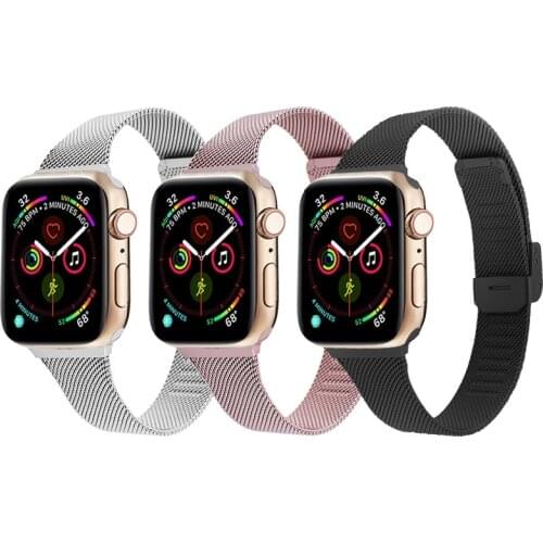 Woman Fashion Slim Milanese Band For Apple Watch 38mm 40mm 42mm 44mm Bracelet Apple iWatch Strap Series 2 3 4 5 6 SE Watchband