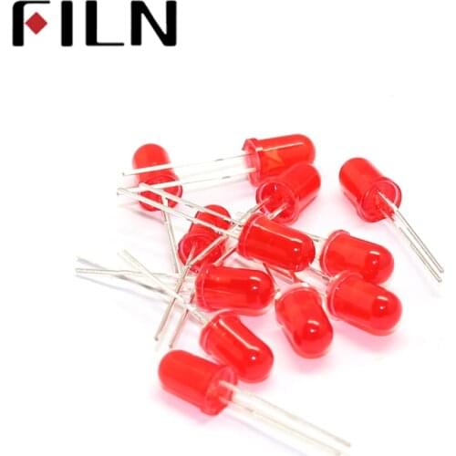100pcs 5mm diffused red Bright LED bulbs Emitting Diode LED with 2 pin