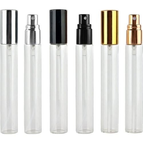 100Pcs/Lot 15ml empty cosmetic bottles Mini Portable Perfume Bottle Refillable Aluminium Perfume Bottles Atomizer For Travel