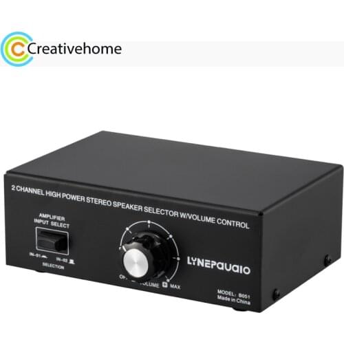 2 Input 1 Output Power Amplifier And Speaker Selection Switcher Output With Volume Adjustment 2 Power Amplifiers Audio Switcher