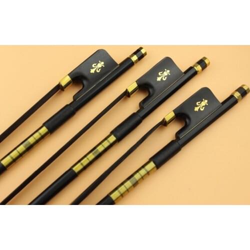 3 pcs New PRO black 4/4 full size Carbon fiber cello bows ebony frog high quality