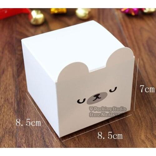 8.5x8.5x7cm Cute bear candy box, Sugar,Chocolate, biscuits, Wedding Chocolate Candy Box Baking Package Wedding Party Decoration