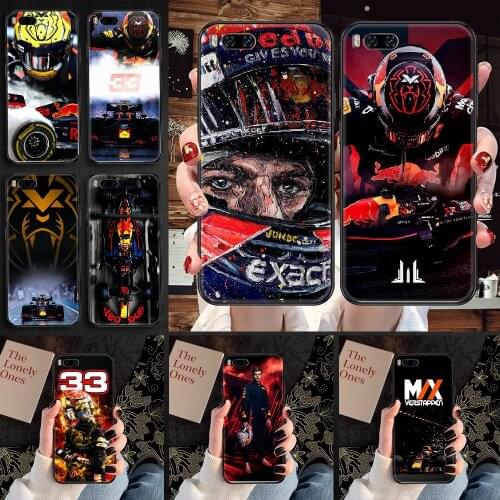F1 Racer 33 Number Phone case For Xiaomi Mi Max Note 3 A2 A3 8 9 9T 10 Lite Pro Ultra black silicone bumper painting coque