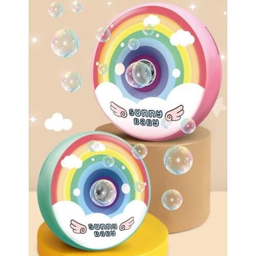 Childrens Bubble Machine Toys Donut Shape Cartoon Kid Parent-child Toy Colorful Bubbles Are Automatically Blown Out Pop It Toys
