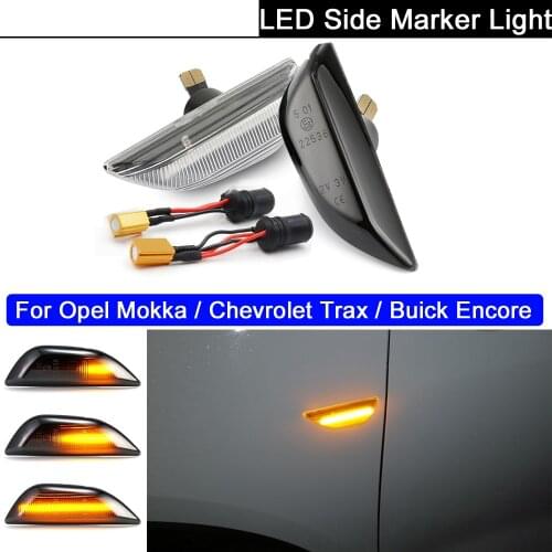 Dynamic LED Side Marker Lamp Turn Signal Indicator Light For Opel Mokka 12-19 For Chevrolet Trax 13-19 For Buick Encore 13-20