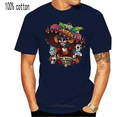 New Dia de los Muertos T-Shirt Unisex Cotton Adult Halloween Day Of The Dead