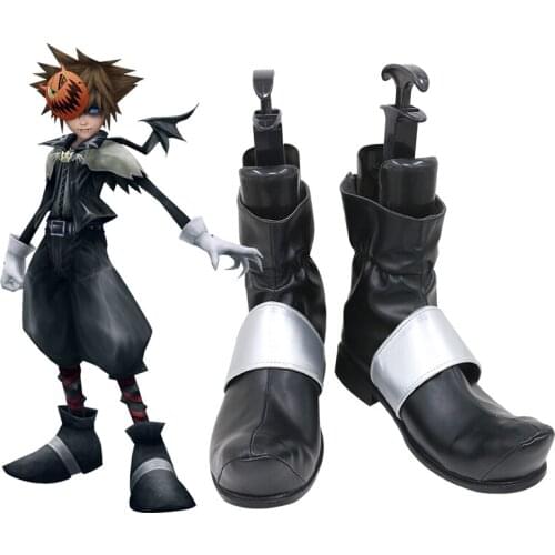 Kingdom Hearts II 2 Vampire Sora Halloween Town Version Game Cosplay Shoes Boots C006