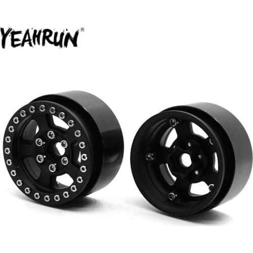 YEAHRUN 1.9" Beadlock Wheels Rims Alloy Metal Wheels Hubs for 1/10 Axial SCX10 CC01 F350 D90 90034 RC Rock Crawler Car Wheels
