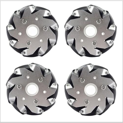 4 inch)100mm Aluminum Mecanum Wheels Set Basic ( 2 Left, 2 Right) for robot car 14162