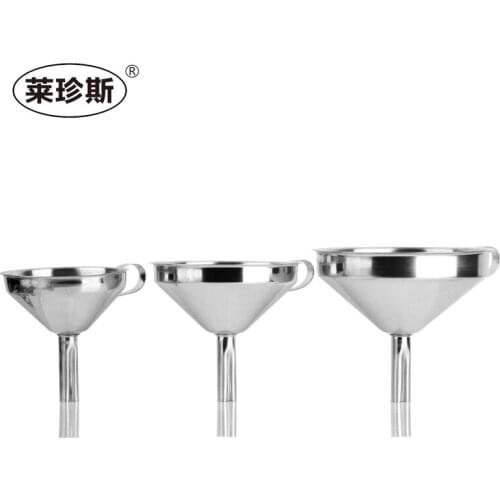 Kitchen Gadgets Specialty Tools Thickened Stainless steel Practical Oil Wine Vinegar Funnel With Filter Screen