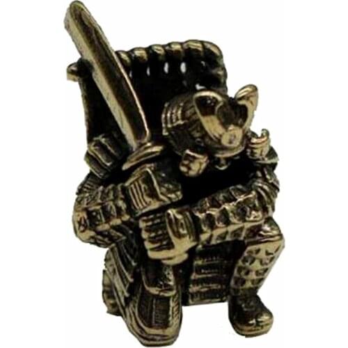 Casting Metal Warrior Retro Ornaments Gifts 3D Figurine Mini Pendants DIY Collect Home Office Room Desktop Decoration Sculpture
