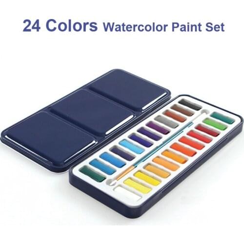 Multi Purpose Lightweight Portable Travel Tin Watercolor Paint Set