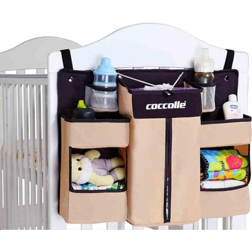 Washable Nursery Organizer Baby Crib Bed Hanging Storage Bag Newborn Stuff Diaper Stacker Caddy for Baby Bedding Set Accessories