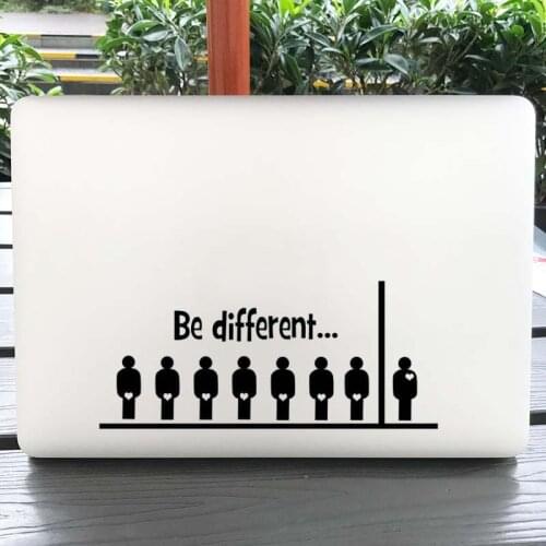 BE DIFFERENT Inspired Quote Laptop Sticker for Macbook Decal Pro Air Retina 11 12 13 14 15 inch Mac Book Skin Notebook Sticker