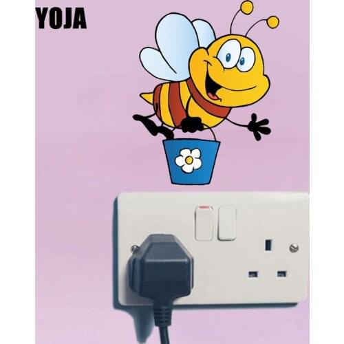 YOJA Funny Bee Kids Room Bedroom Interesting Decor Decals Switch Wall Sticker PVC 12ss0249