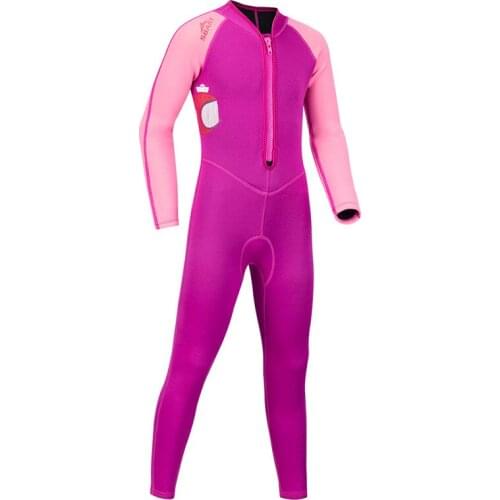 2mm Neoprene Wetsuits for Kids Boys Girls Front/Back Zipper One Piece Swimsuit UV Protection Swim Diving Snorkeling Scuba Suit