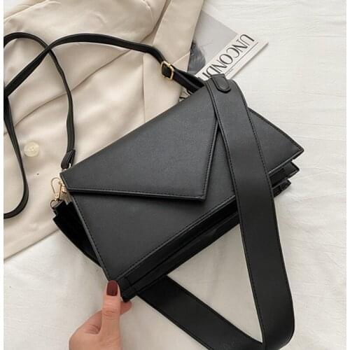 PU Leather Solid Color Crossbody Bags for Women 2020 Designer Travel Handbag Fashion Simple Shoulder Bag Ladies Messenger Bags