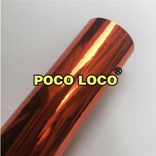 Orange Mirror Chrome Vinyl Car Wrap Flexible Vehicle Decorative Film With Air Bubble Free Full Car Body Sheet