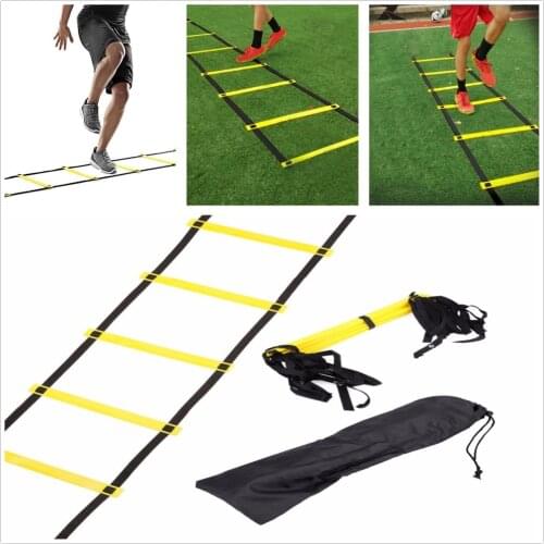 Durable 6 12 18 Rung Agility Ladder for Soccer Football Speed Training Fitness Bodybuilding
