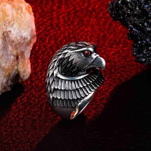 Animal Hawk Silver Ring Vintage Men Silver Ring Made In Turkey Solid 925 Sterling Silver