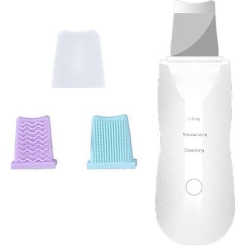 USB Ultrasonic Skin Scrubber Blue Light Photon Rejuvenation Facial Cleaning Machine Face Lifting Pore Cleaner Massager