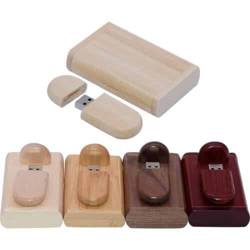 High Speed Wooden+Box USB 2.0 Flash Drive 4GB 8GB 16GB 32GB 64GB 128GB Wedding Gifts Pen Drives Photography Memory Stick U Disk