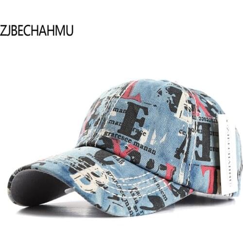 2020 New Spring Vintage Denim Baseball Caps Snapback Hats Summer Cap Hip Hop Fitted Cap Hats For Men Women Grinding Multicolor