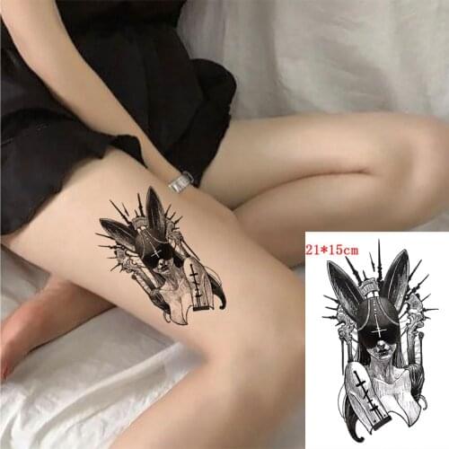 Waterproof Temporary Tattoo Sticker Sexy Bunny Girl Mask Stickers Fake Tatto Flash Tatoo Body Art for Girl Men Women