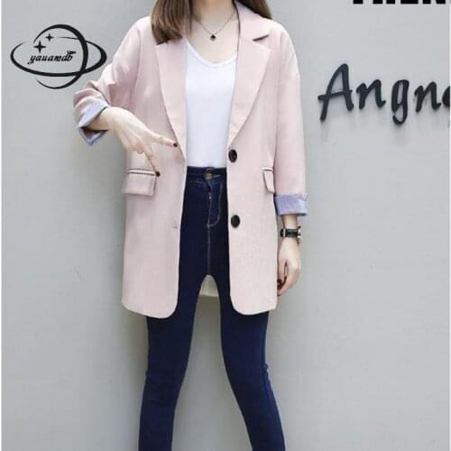 Yauamdb Women Blazers 2018 Spring Sx-sl Polyester Female Suit Jackets Clothing Single Breasted Pockets Casual Ladies Clothes 128