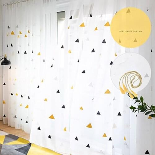 Curtain White Tulle Curtains For Living Room Nordic Modern Delicate Minimalist Balcony Gauze Curtains Para Salon Cortinas Rideau