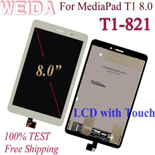WEIDA LCD 8" For Huawei MediaPad T1 8.0 LTE LCD Display Touch Screen Assembly T1-821 lcd T1-823