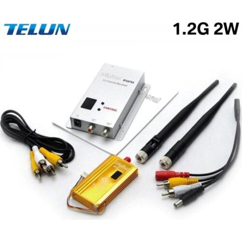 1.2G Hz 8CH 2W 2000mW FPV 1-5km Distance Wireless Audio Video CCTV Transmitter Receiver Partom